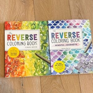 Reverse Coloring Book Set